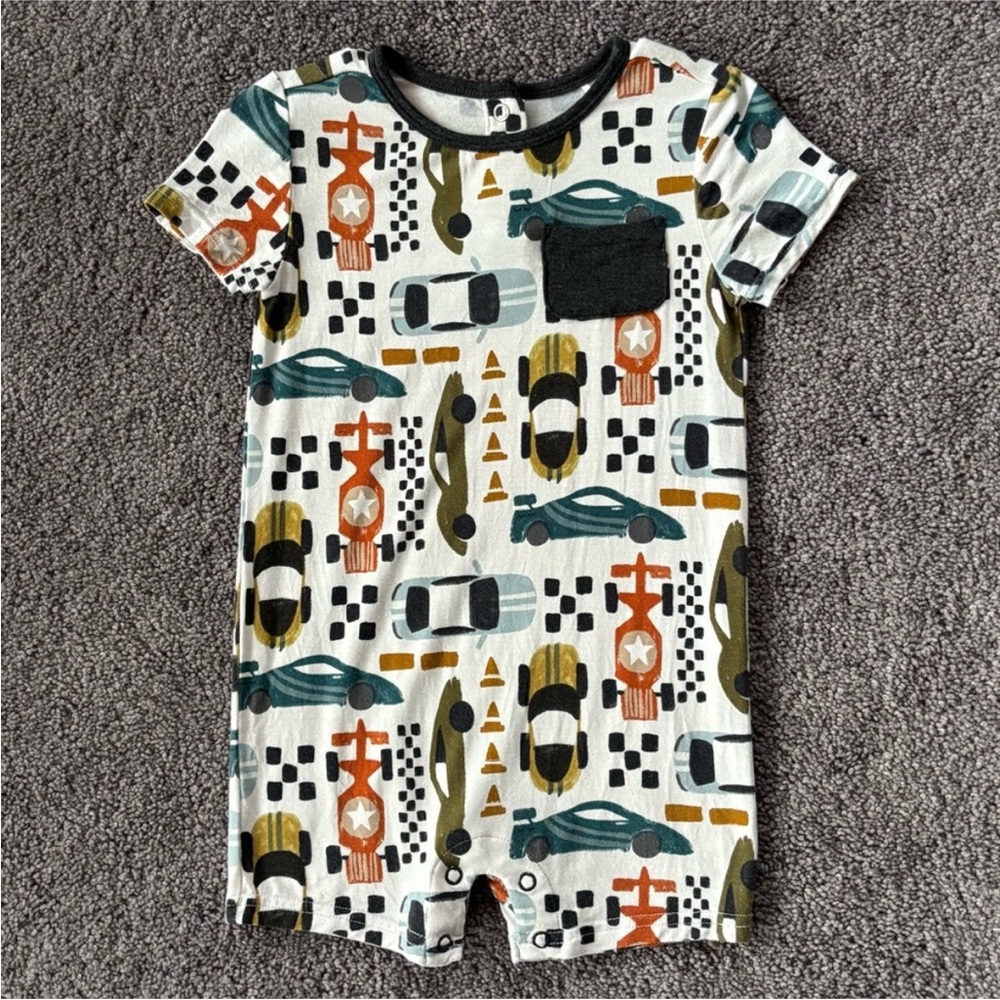 Little Sleepies Fast Lane Pocket Romper 12-18